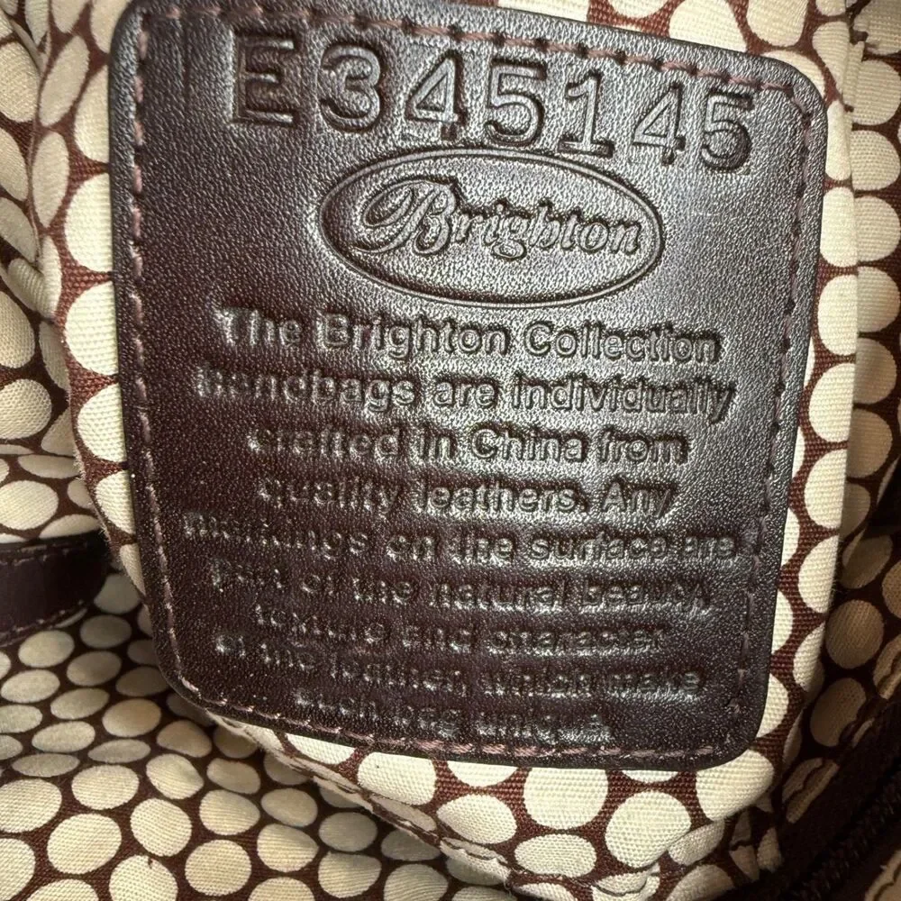 Brighton Brown Leather Alligator Embossed Crossbody Handbag E345145 Vintage